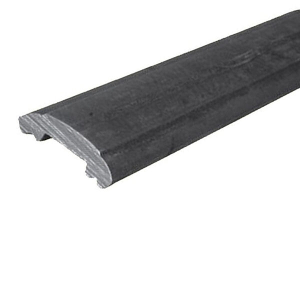 Corrimano scorniciato in ferro battuto pieno francese 55x17 mm 1 Corrimano in ferro battuto scorniciato francese 55x17 mm articolo 9613 a 6 m e 3 m