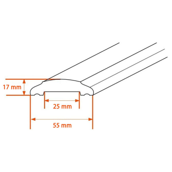 Corrimano scorniciato in ferro battuto pieno francese 55x17 mm d copia 3 1 Corrimano in ferro battuto scorniciato francese 55x17 mm articolo 9613 a 6 m e 3 m